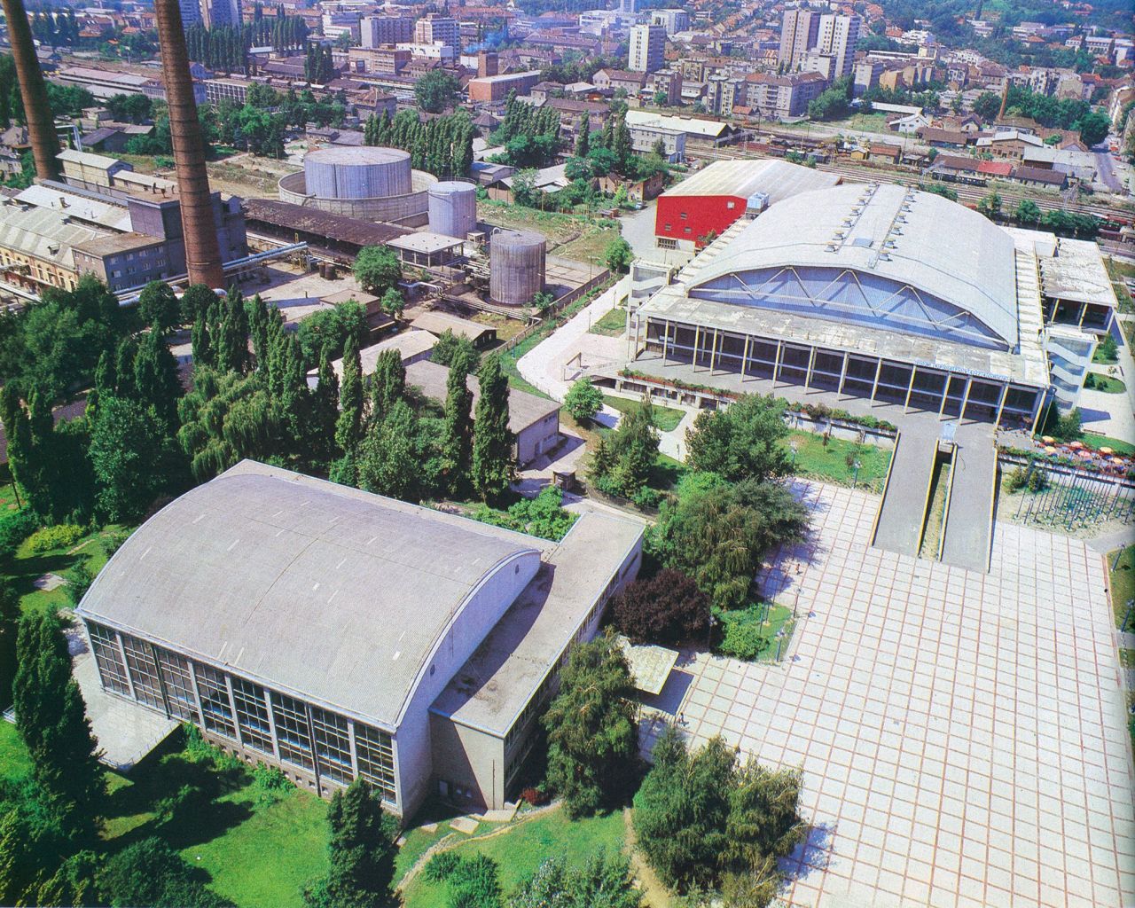 Dom Sportova, Trešnjevka, Trg Sportova (današnji Trg Krešimira Ćosića), arhitekt Vladimir Turina